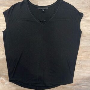 White House Black Market Short Sleeve Power Tee; black, Size XS